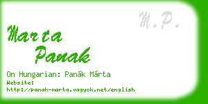 marta panak business card