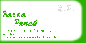 marta panak business card